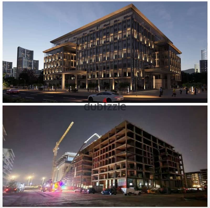 An administrative office with immediate receipt, fully finished, in the financial district, in the Downtown in the new Capital, Business yardu 8