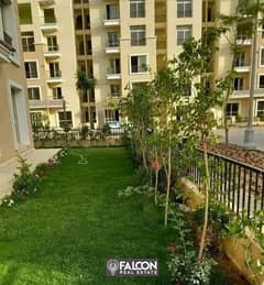 Apartment with garden area of ​​165 meters for sale in New Cairo with the most beautiful view inside the Saray Location compound, very distinctive, 0