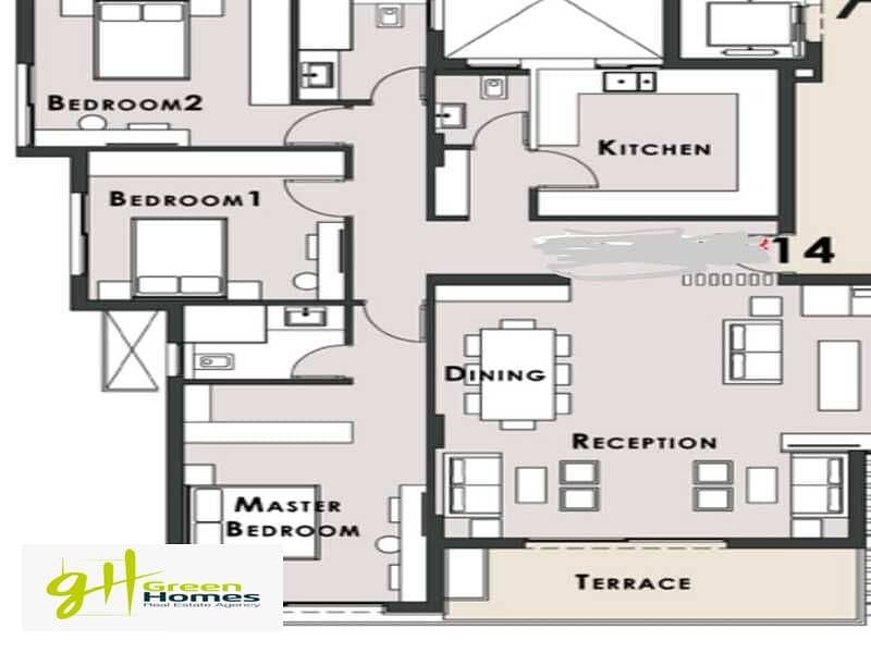 unit for sale with an area of 128 square meters at Palm hills new cairo 8