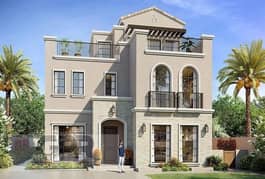 Town house villa for sale in Ever New Cairo next to Hyde Park with installments 220m 0