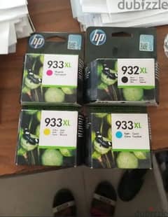 4 خرطوش حبر الوان لطابعة hp 6700و7110 وعدة انواع 7600و6100و6600