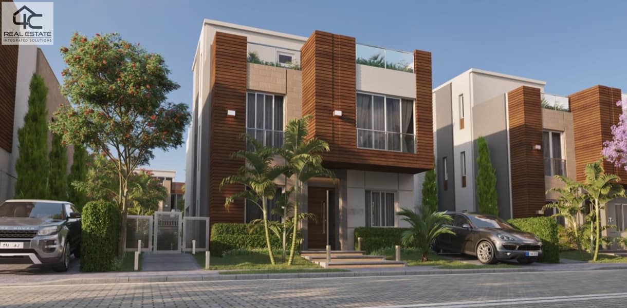 town house middle in  AZZAR INFINITY COMPOUND ready to move at less price 225m on view landscape 1