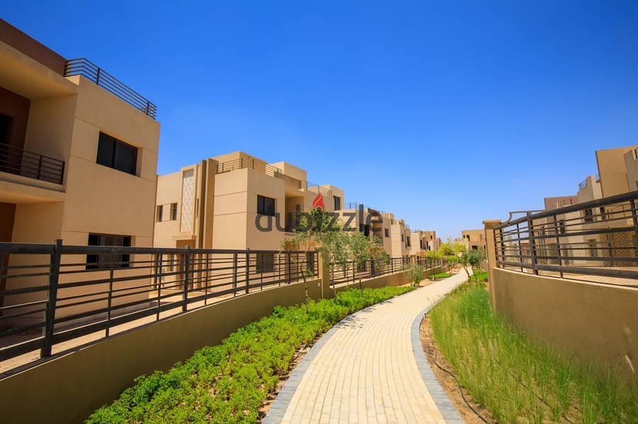 For sale, a twin house villa, 267 m, ready for delivery, Alma Compound - Iwan, Sheikh Zayed`` 7