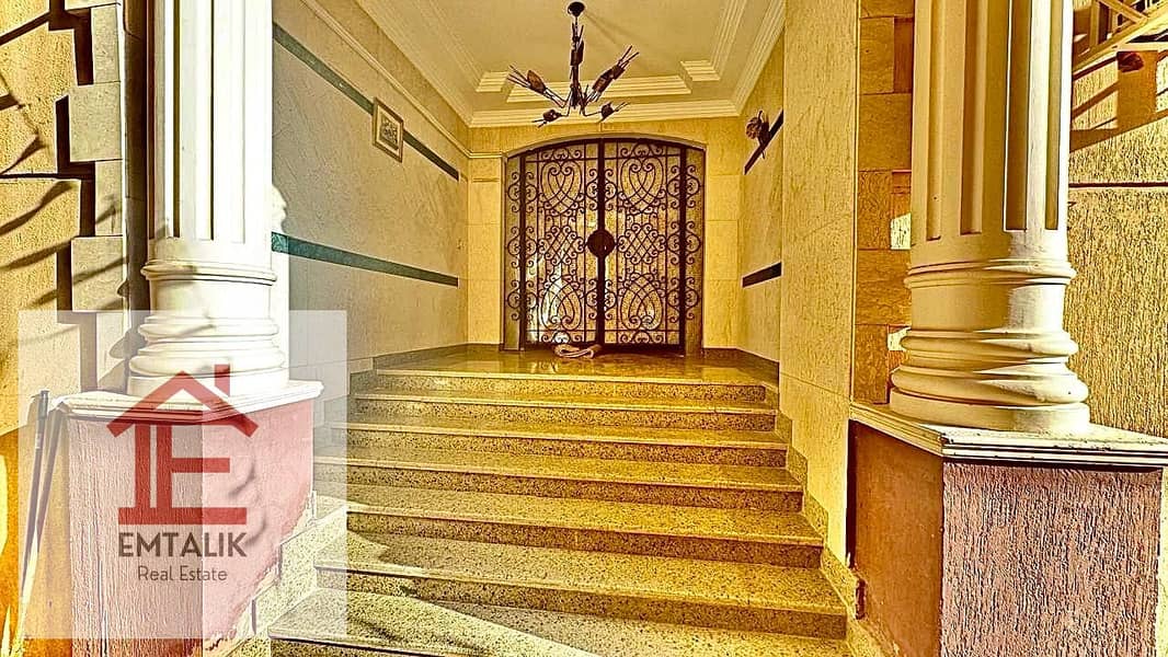 Apartment for sale in El Banafseg buildings in the Fifth Settlement, with an open view, clear entrance from 90th Street and Mohamed Naguib axis 10