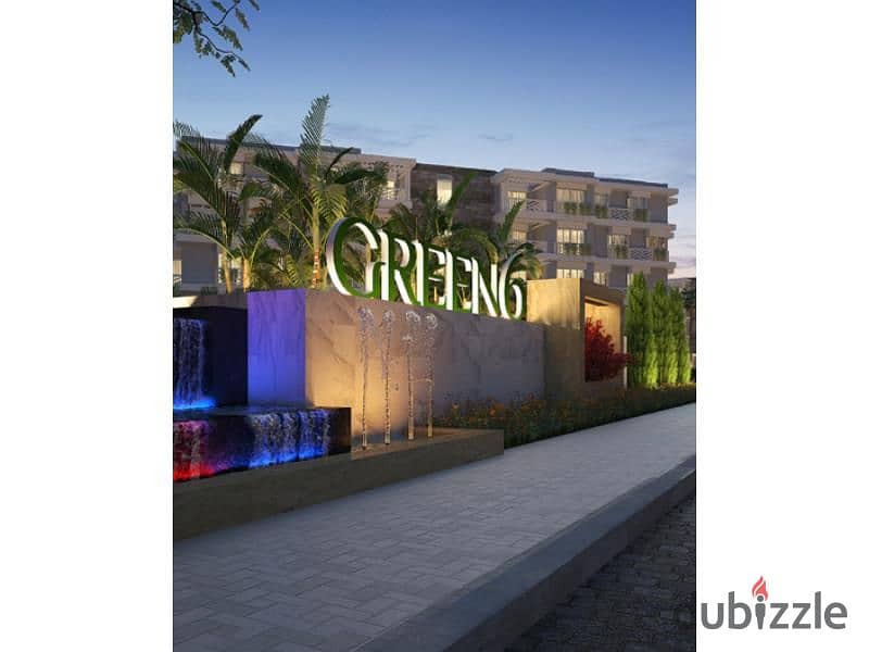 Ground apartment with 111 meter garden for sale in Green 6 Compound 3