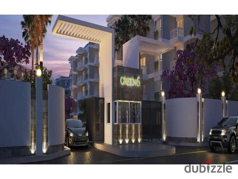 Ground apartment with 111 meter garden for sale in Green 6 Compound 8