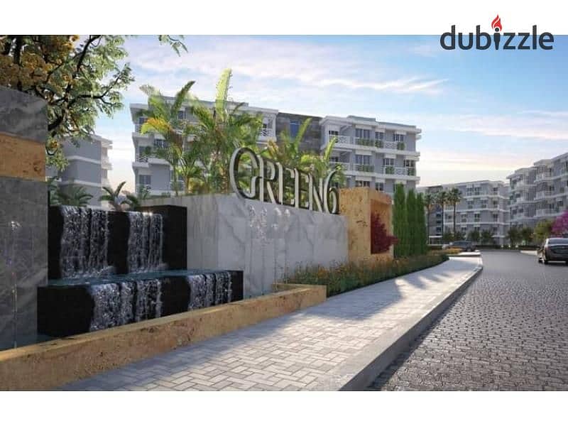 Ground apartment with 111 meter garden for sale in Green 6 Compound 10