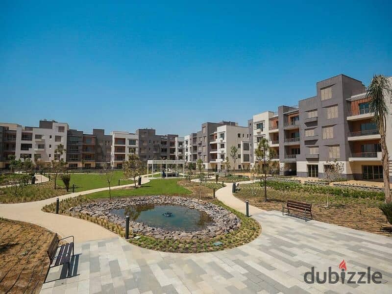 For sale, an apartment 163 m, Courtyard Compound marakez 6th of October  next to Mall of Arabia, landscape view 0