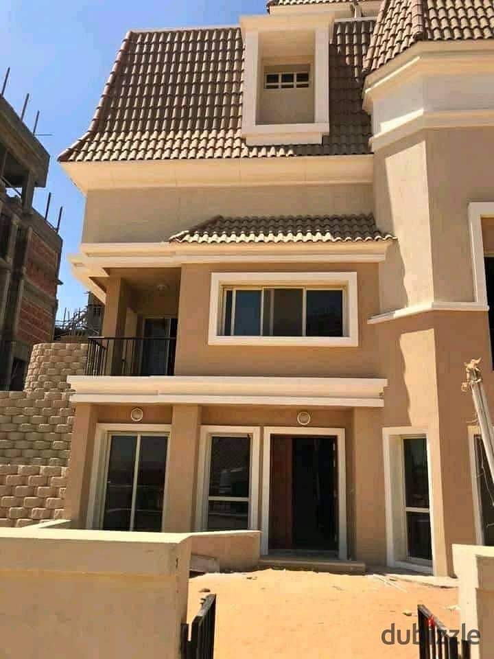 For sale at the price of an apartment, a townhouse of 212 m + garden in Sarai, next to Madinaty, in the heart of Mostakbal City 3