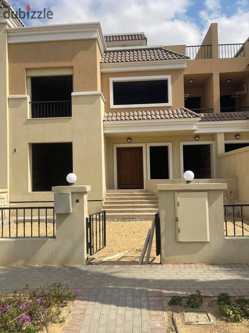 For sale at the price of an apartment, a townhouse of 212 m + garden in Sarai, next to Madinaty, in the heart of Mostakbal City 6