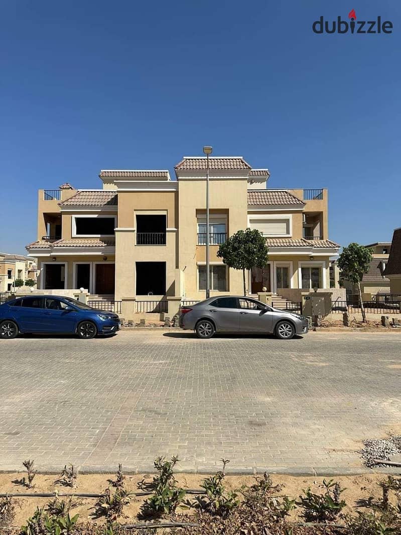 For sale at the price of an apartment, a townhouse of 212 m + garden in Sarai, next to Madinaty, in the heart of Mostakbal City 10