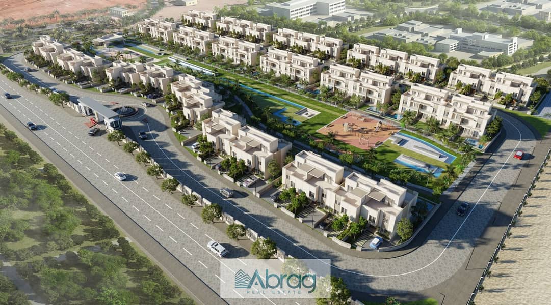 For sale, 245 sqm villa, Town House, West End Compound, Sheikh Zayed, installments over 7 years 11