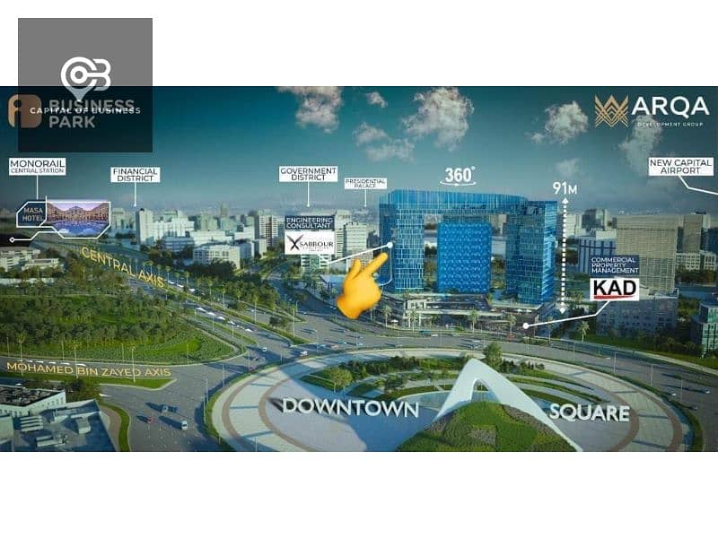 إداري 37م للبيع فى I Business Park - اي بيزنس بارك 2