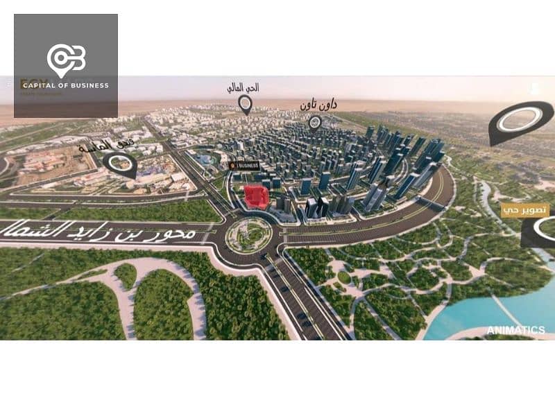 إداري 37م للبيع فى I Business Park - اي بيزنس بارك 3