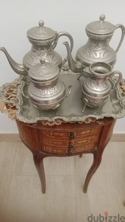 طقم شاى مطلى