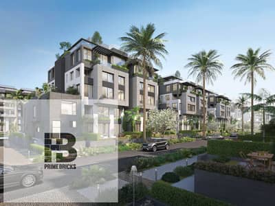 Apartment for sale in Trio Gardens Compound, with a 5% down payment and installments over 10 years, a prime location,. . , near Madinaty, the Suez Road,