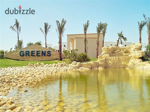 For sale, a twin house, 303 m, in Greens Compound, Sheikh Zayed, on the lake, immediate delivery, Sheikh Zayed 5