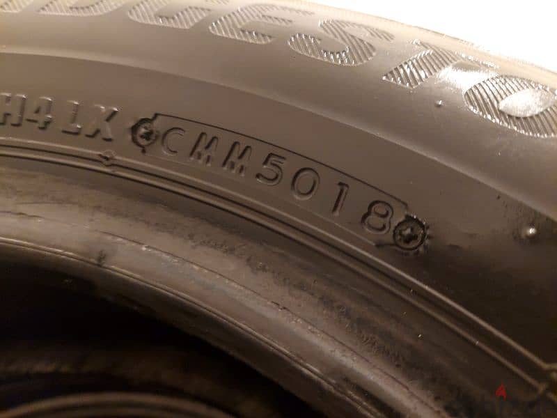 كاوتش بريدج ستون ( ياباني ) مستعمل ماشي اقل من  25 الف كيلو 185/65r15 1