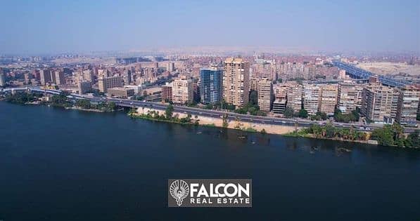 Apartment for immediate delivery, 40 square meters, with a full view of the Nile Corniche, Maadi, fully finished, for sale under the management of the 4