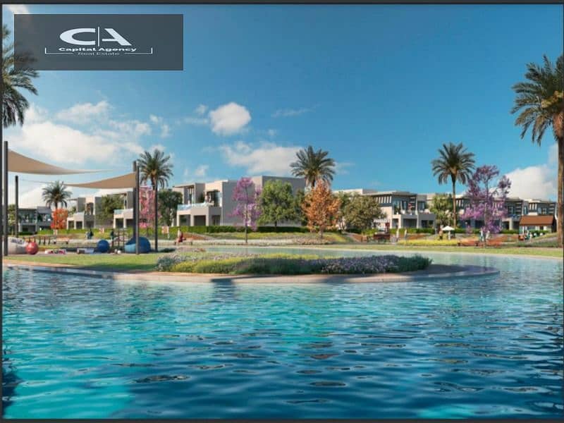 With only 5% down payment, an apartment for sale in Garden Lakes Compound in the heart of Zayed - View on the Lagoon - Hyde Park 2