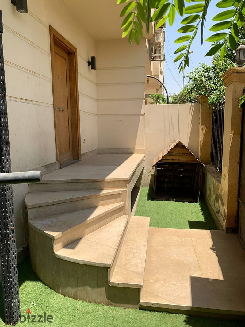 Ground floor apartment with garden for sale with kitchen, Banfsaj compound on Mohamed Naguib axis near Waterway and North and South Ninety    With pri 15