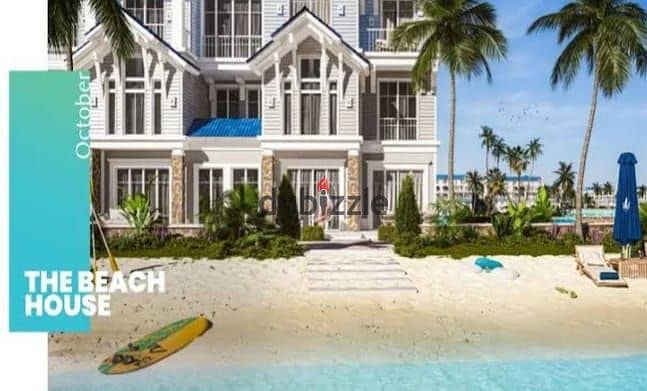 Beach House Corner for sale from the owner in Mountain View iCity Compound, the largest garden and the largest lagoon view 9