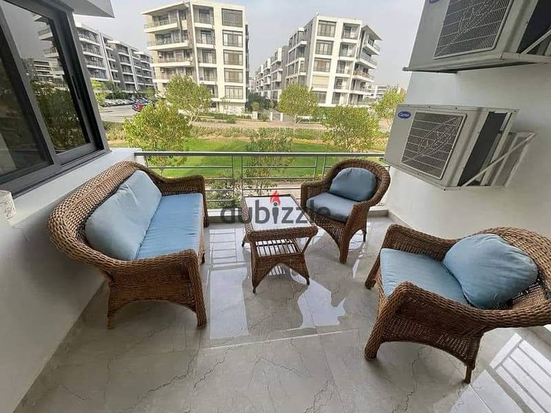 Apartment for sale in the Fifth Settlement, on the landscape, in the Taj City Compound, directly in front of the airport, along Al Thawra Street 7