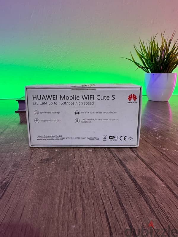 ‏ Huawei Mobile WiFi Cute S - راوتر محمول (تم فتح العلبة ولم يُستخدم) 1