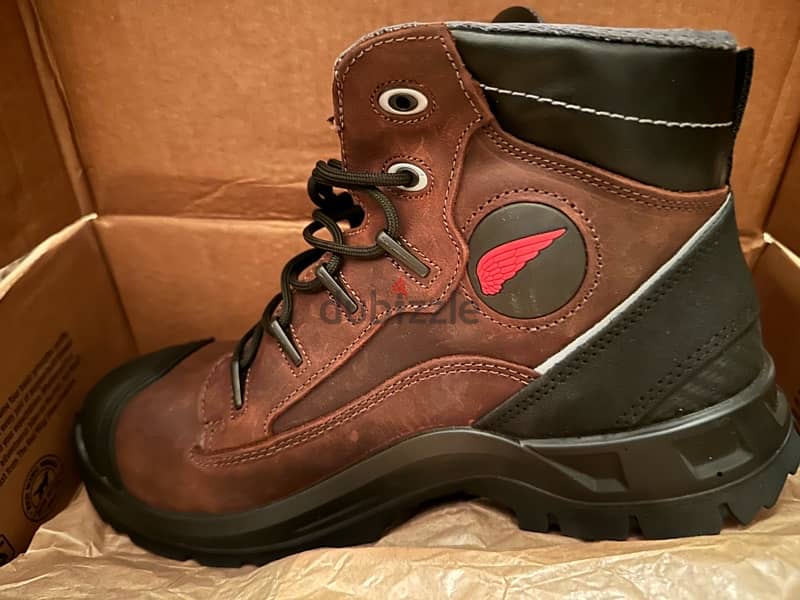 Original Red Wings Brown Safety Shoes - Size 45 1