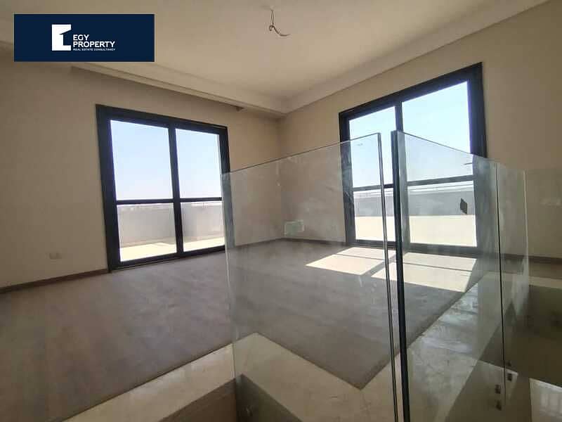 penthouse, super lux finished and furnished, ready for delivery in El Patio Casa compound, el Shorouk. 2