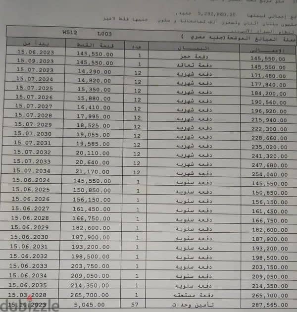 شقه للبيع فى مدينتى 107 متر فى B14 1