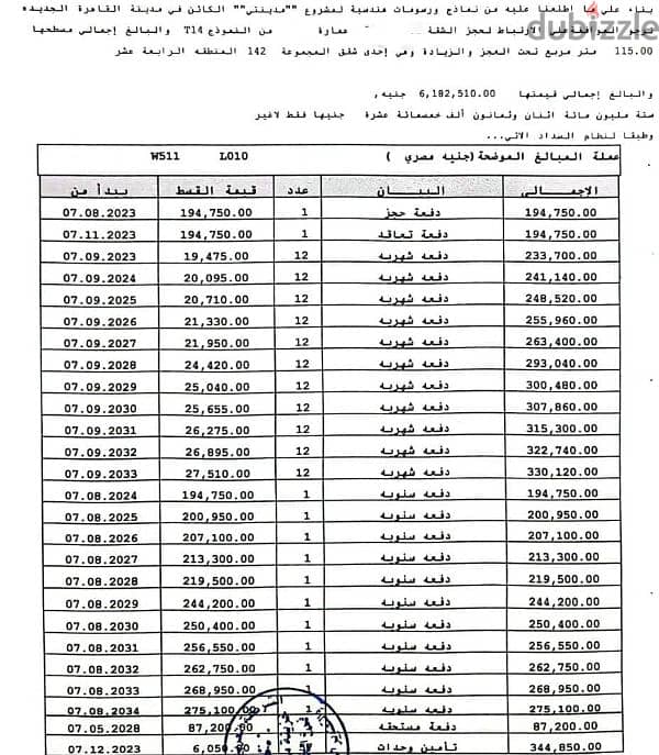 شقه للبيع فى مدينتى 115 متر فى B14 2