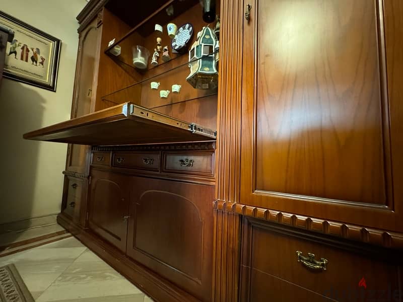 Elegant Wooden Cabinet with Built-in Pull-Out Desk 3