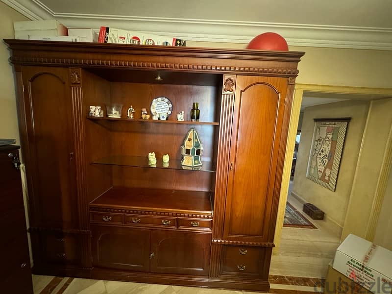 Elegant Wooden Cabinet with Built-in Pull-Out Desk 4