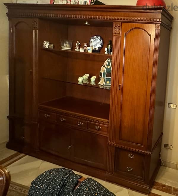 Elegant Wooden Cabinet with Built-in Pull-Out Desk 6