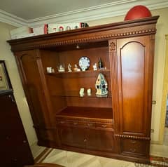 Elegant Wooden Cabinet with Built-in Pull-Out Desk 0