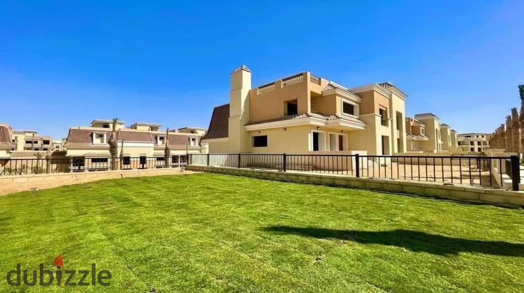 Standalone for sale 206m with a distinctive view in Sarai El Tagamoa, wall by wall from Madinaty 2