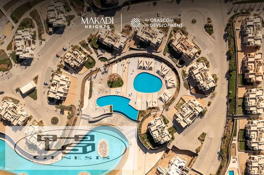 شاليه للبيع غرفتين + روف الترا سوبر لوكس فـ مكادي هايتس الغردقة Makadi Heights 8