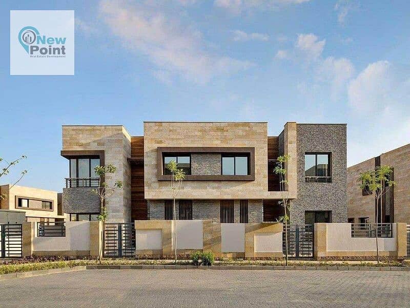 From Madinet Misr Housing and Development Company, a corner townhouse with 5 master rooms for sale in The Butterfly Compound, in front of Madinaty 1