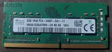 رام لابتوب  2400MHz  SK Hynix Korea DDR4 8GB 1Rx8