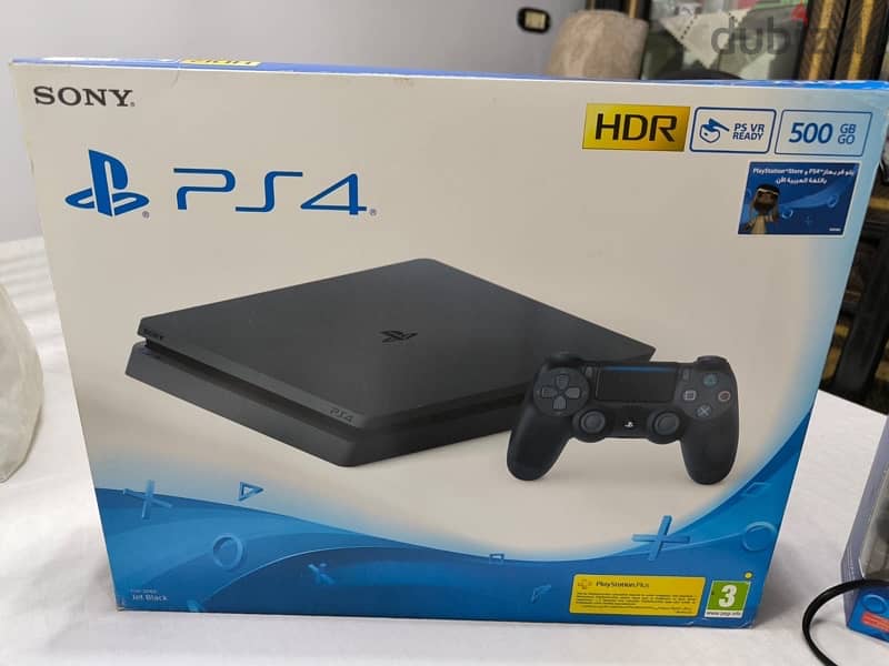 PS4 slim [12 soft] + 2 controllers and 4 games 5