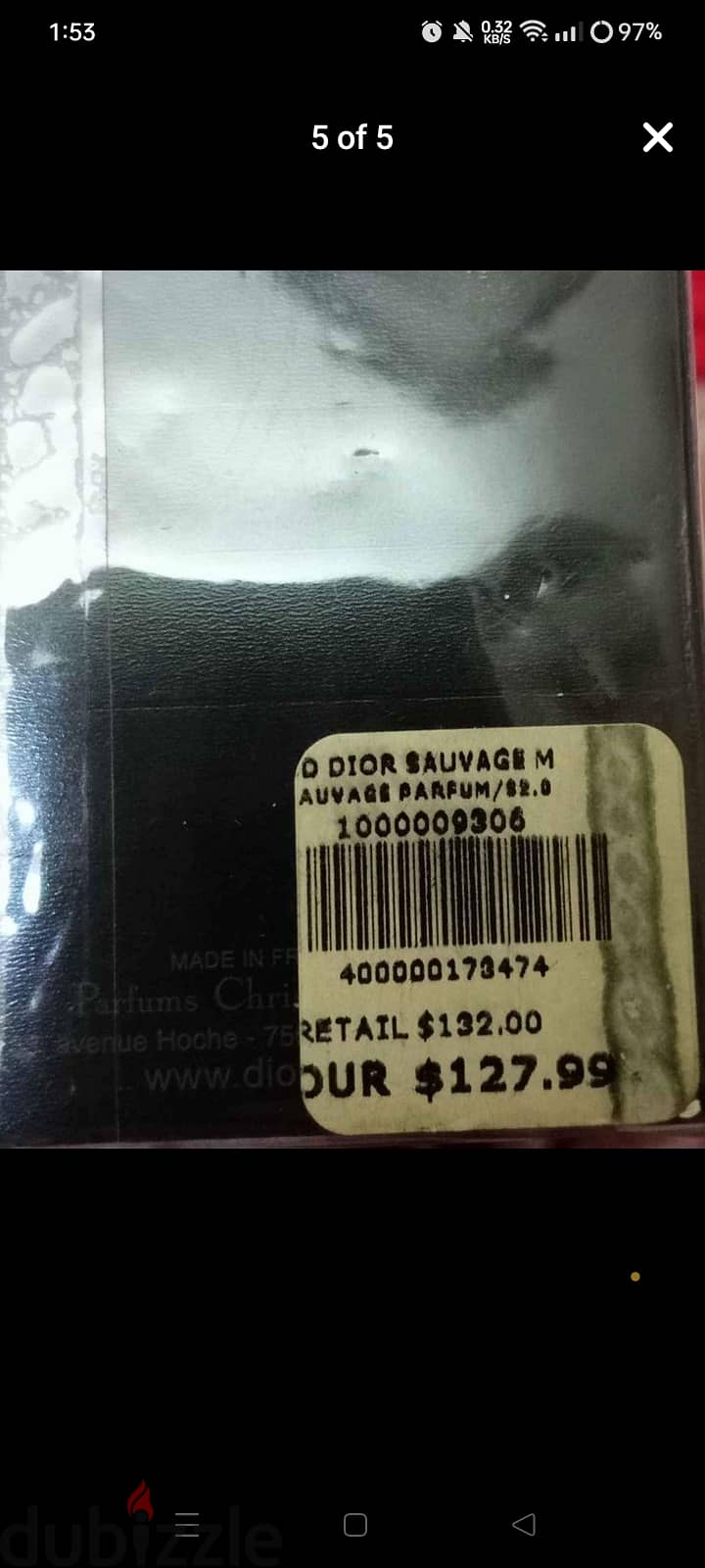 Sauvage Dior (Parfum-sealed-original) سوفاج ديور 10