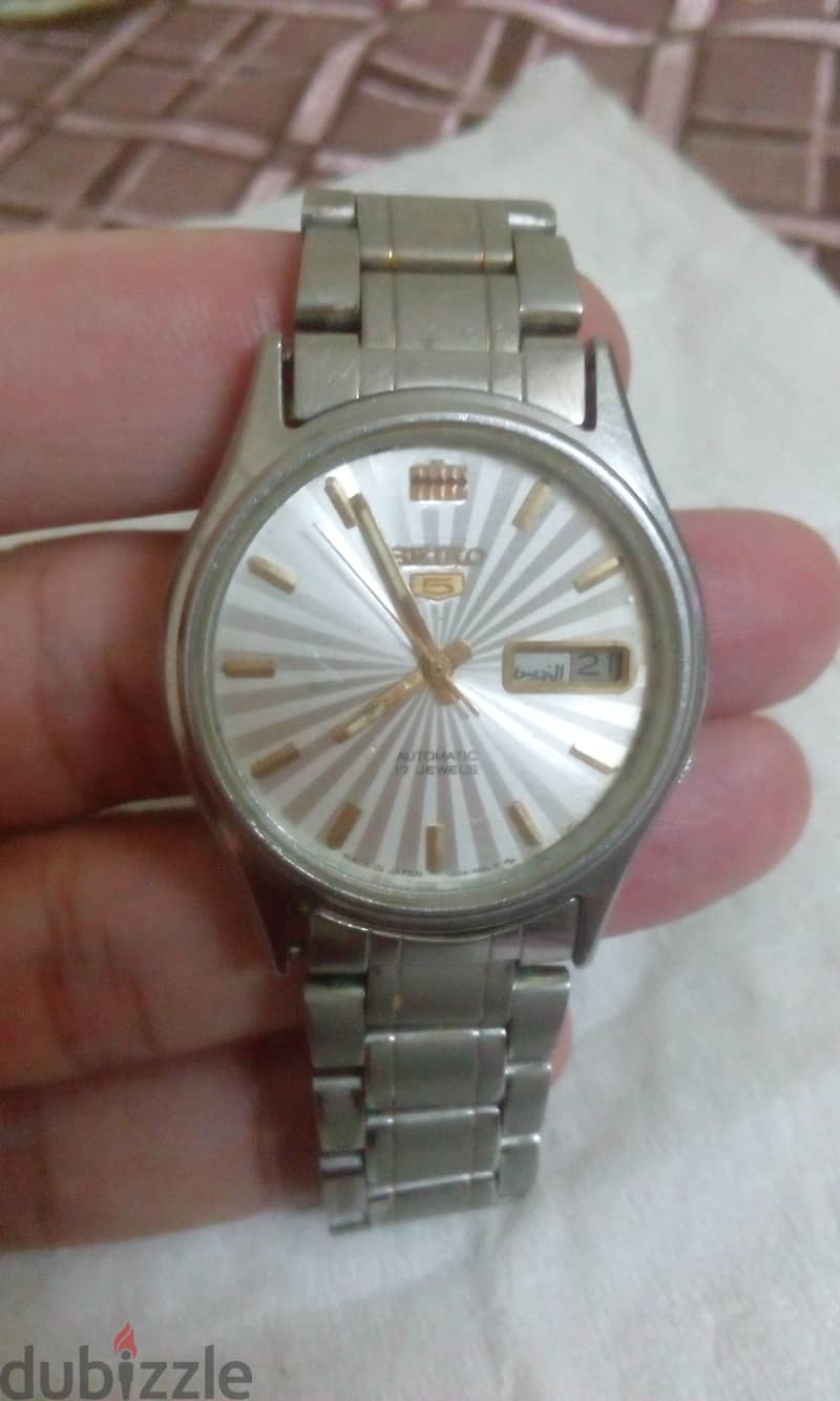 ساعه seiko5 ياباني اتوماتيك حاله ممتازةب600ج 2