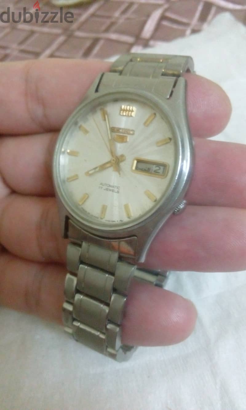 ساعه seiko5 ياباني اتوماتيك حاله ممتازةب600ج 4