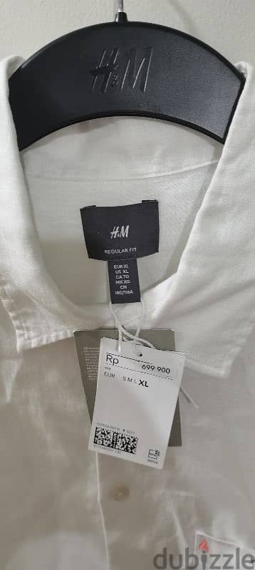 قميص H&M جديد يالتكت والباركود 11