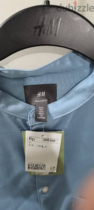 قميص H&M جديد يالتكت والباركود 12