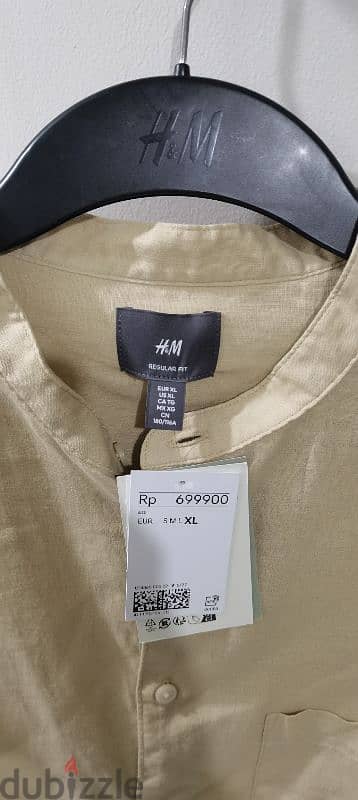 قميص H&M جديد يالتكت والباركود 15