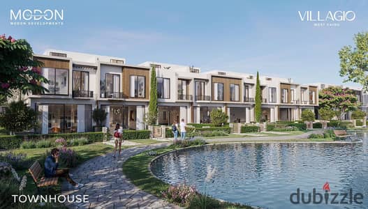 Townhouse Corner for sale in Madinat in the eastern expansions in October with installments over 10 years - Villagio October