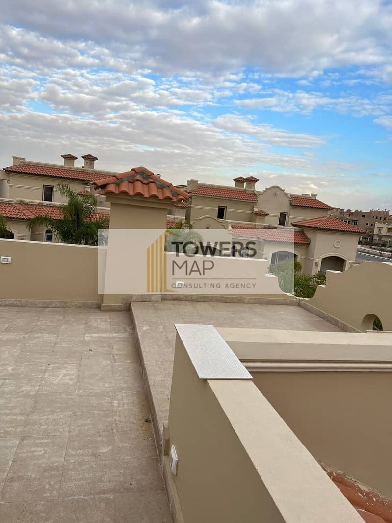 Town house ( Quad) For Sale in Patio 5 East / Fully Finished with AC - Kitchen /BUA 195 m -  Land  208 m 5