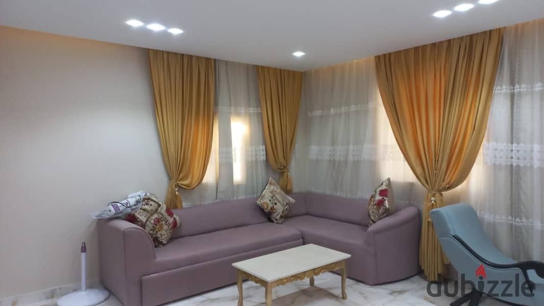 Furnished studio apartment for rent in the first settlement, Acacia Compound, in front of Al-Rehab Gate 6 1